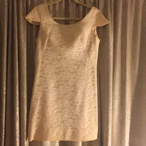 Vintage lace shift dress with cap sleeves